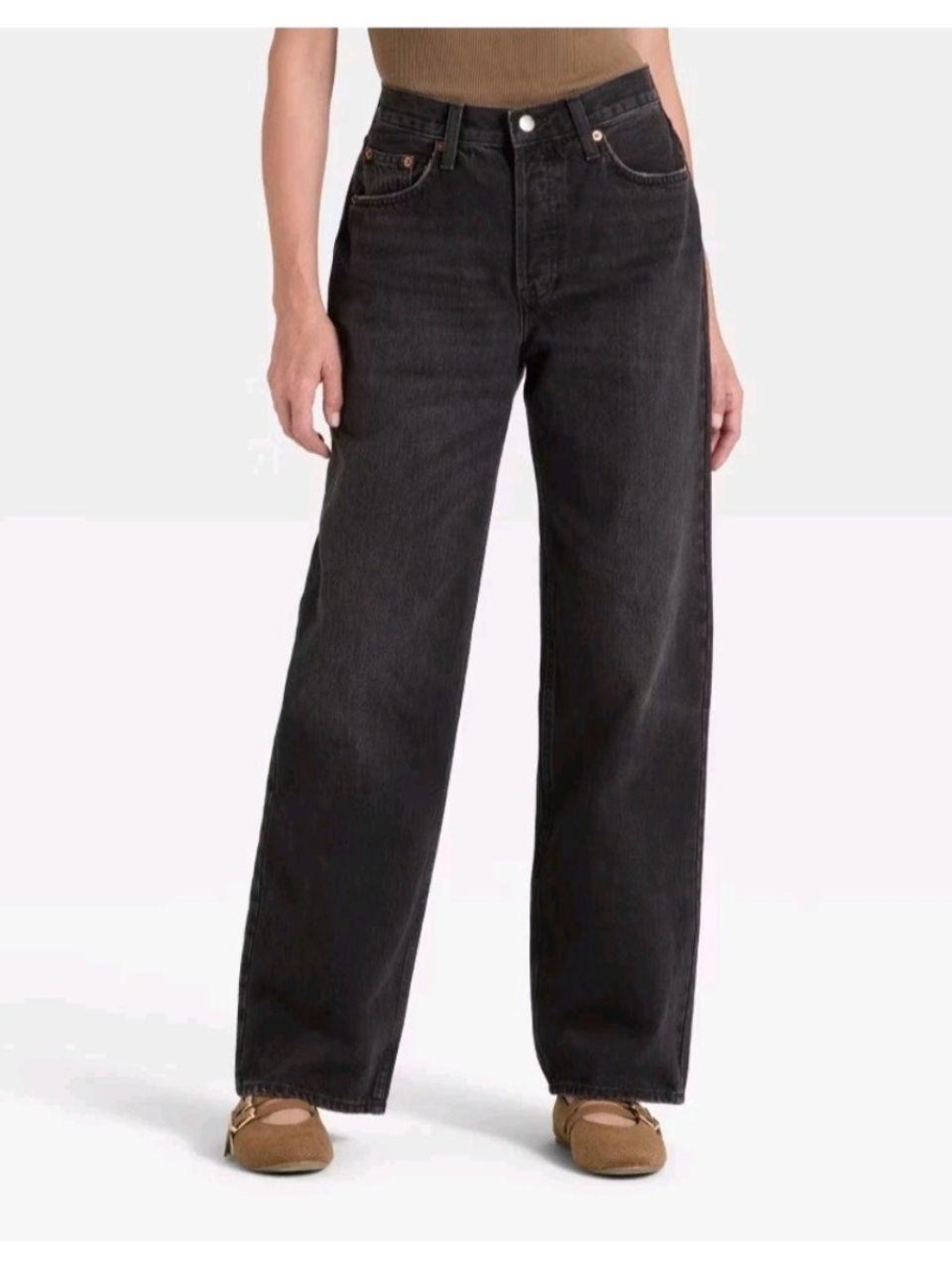 Universal Thread MID-RISE 90S BAGGY Washed Black Jeans